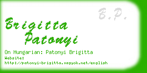 brigitta patonyi business card